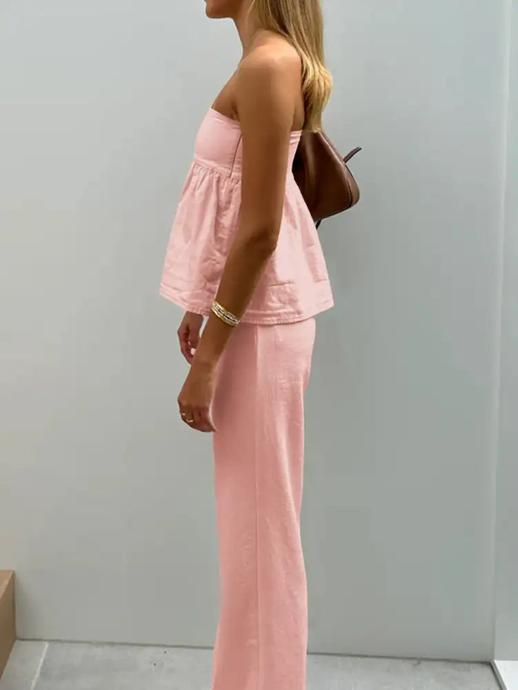 Tube Top and Pants Set