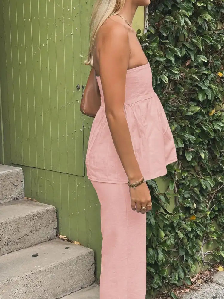 Tube Top and Pants Set