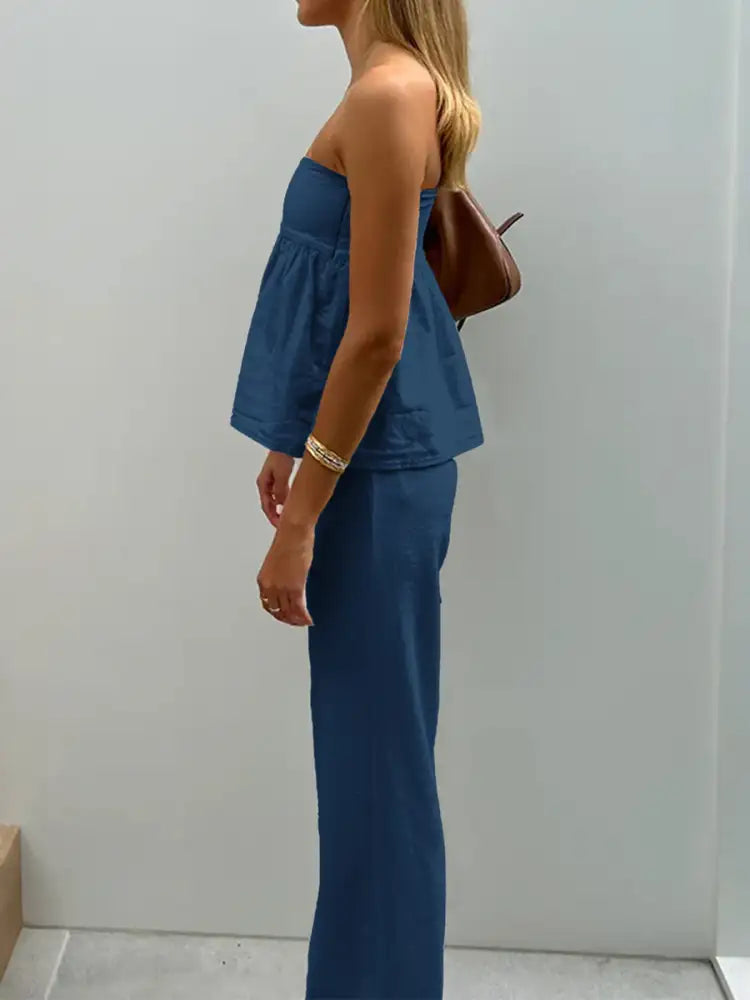 Tube Top and Pants Set