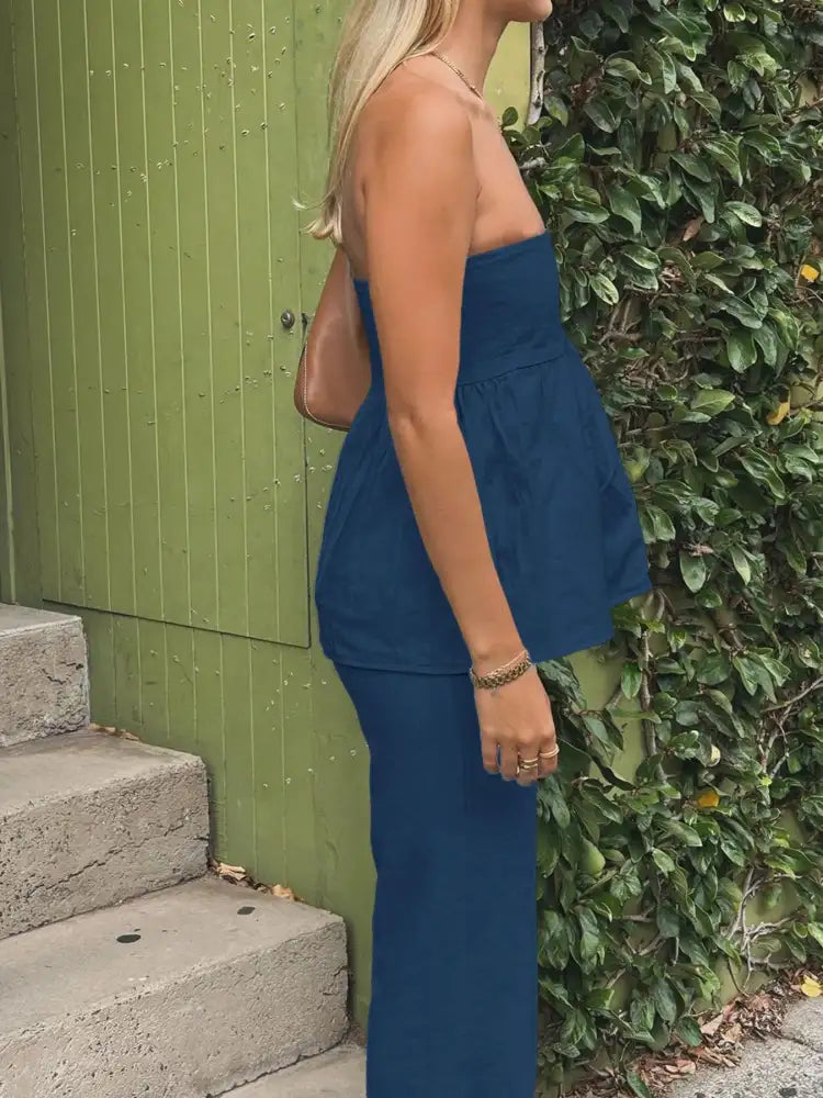 Tube Top and Pants Set