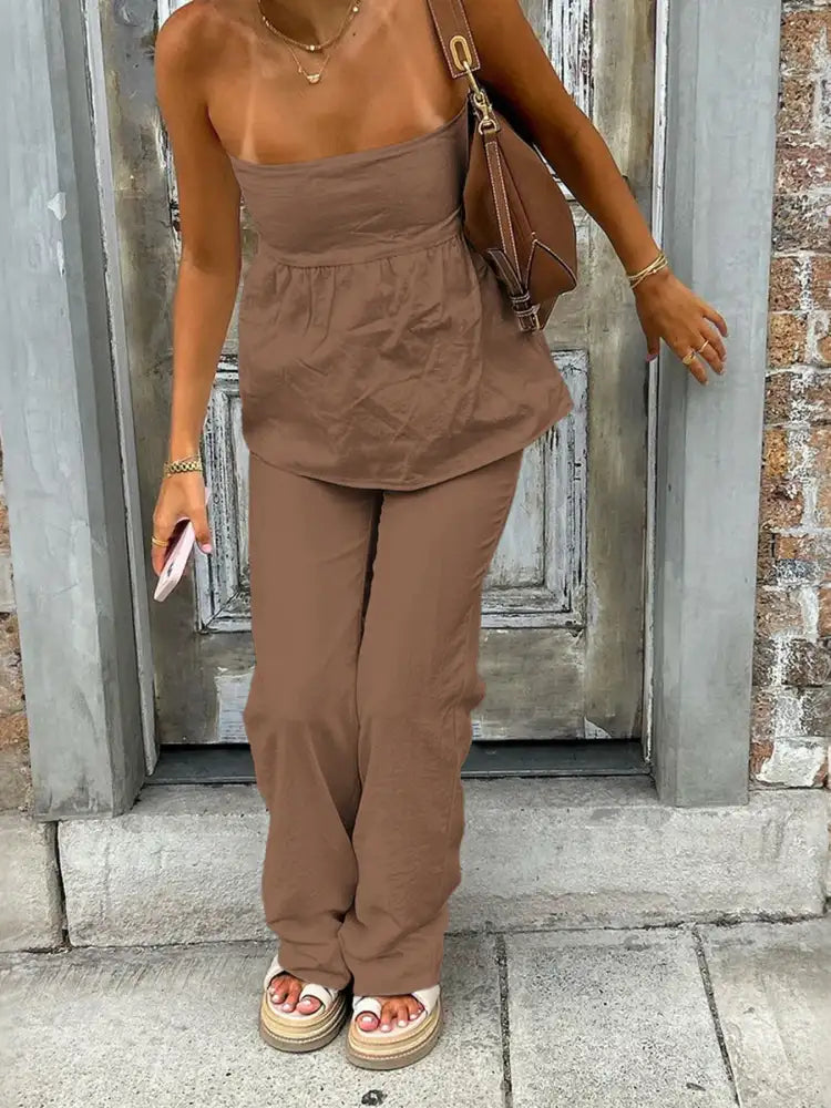 Tube Top and Pants Set