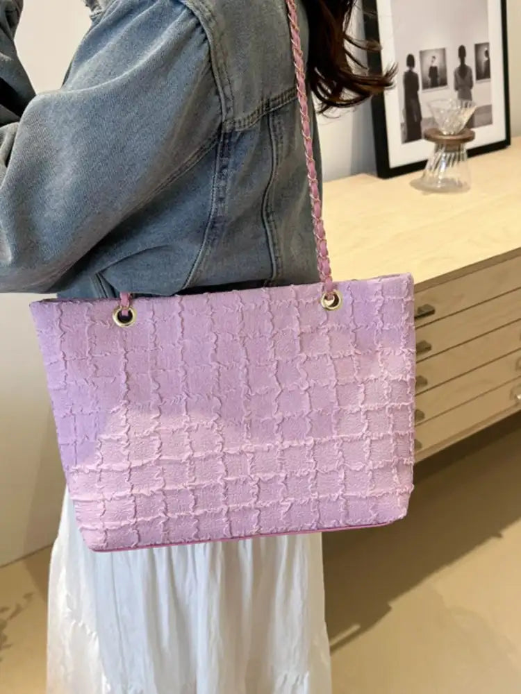 Tweed Chain Shoulder Bag