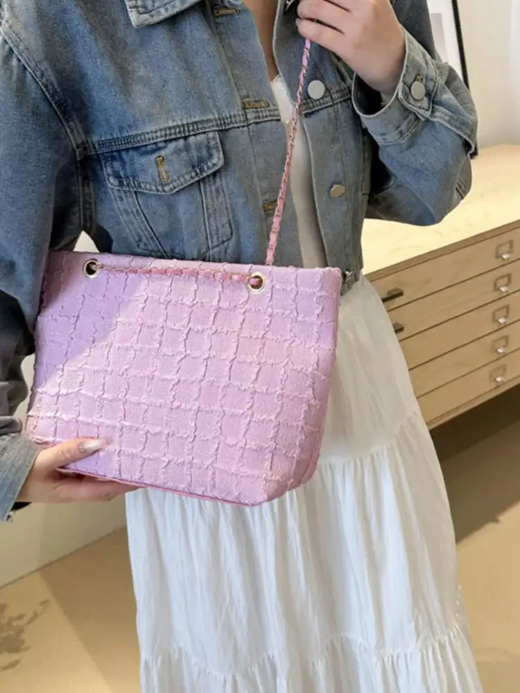 Tweed Chain Shoulder Bag