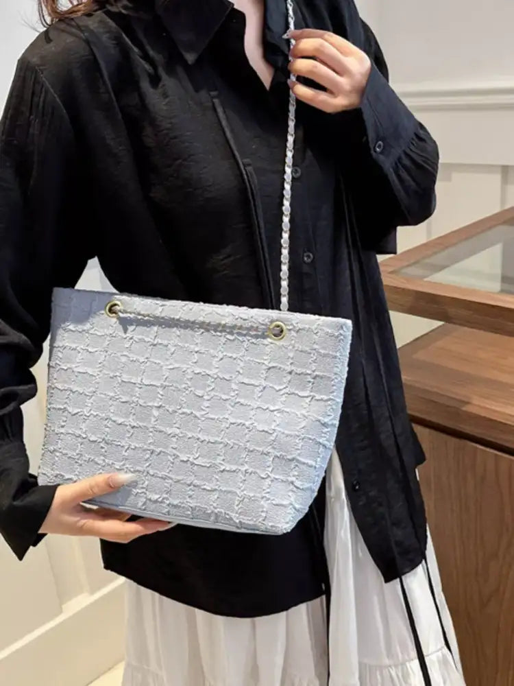 Tweed Chain Shoulder Bag