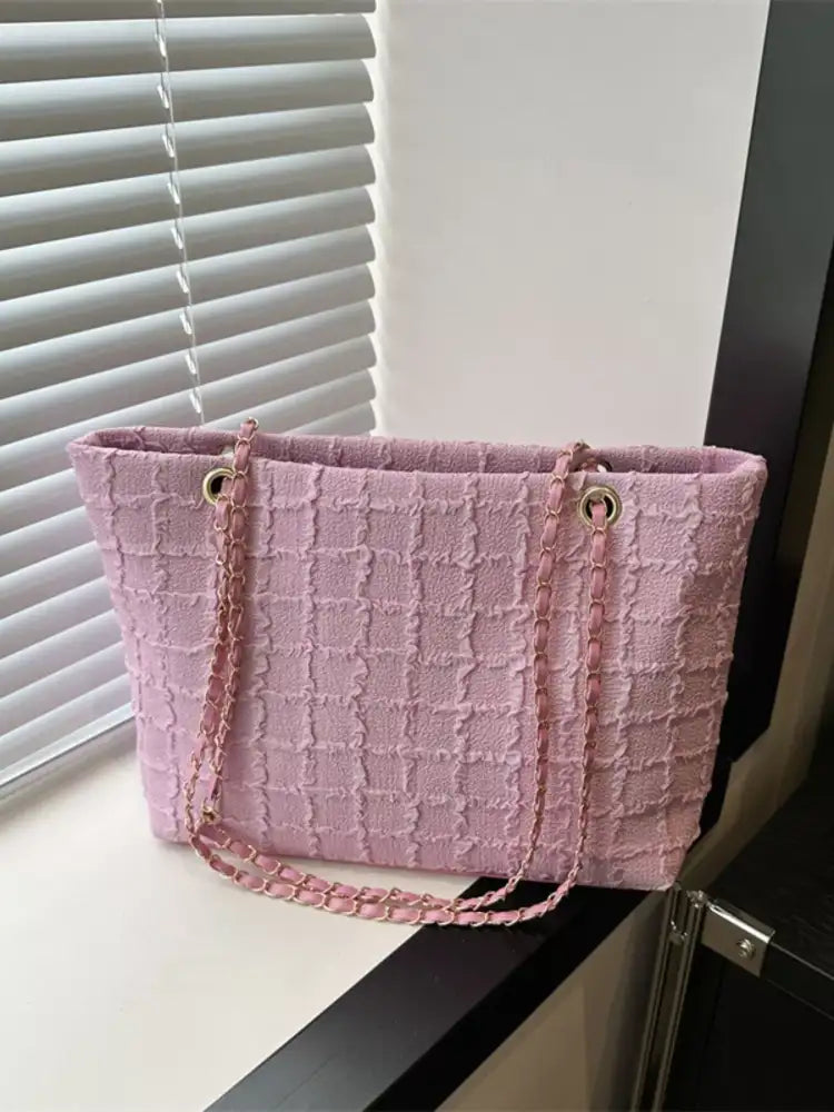 Tweed Chain Shoulder Bag