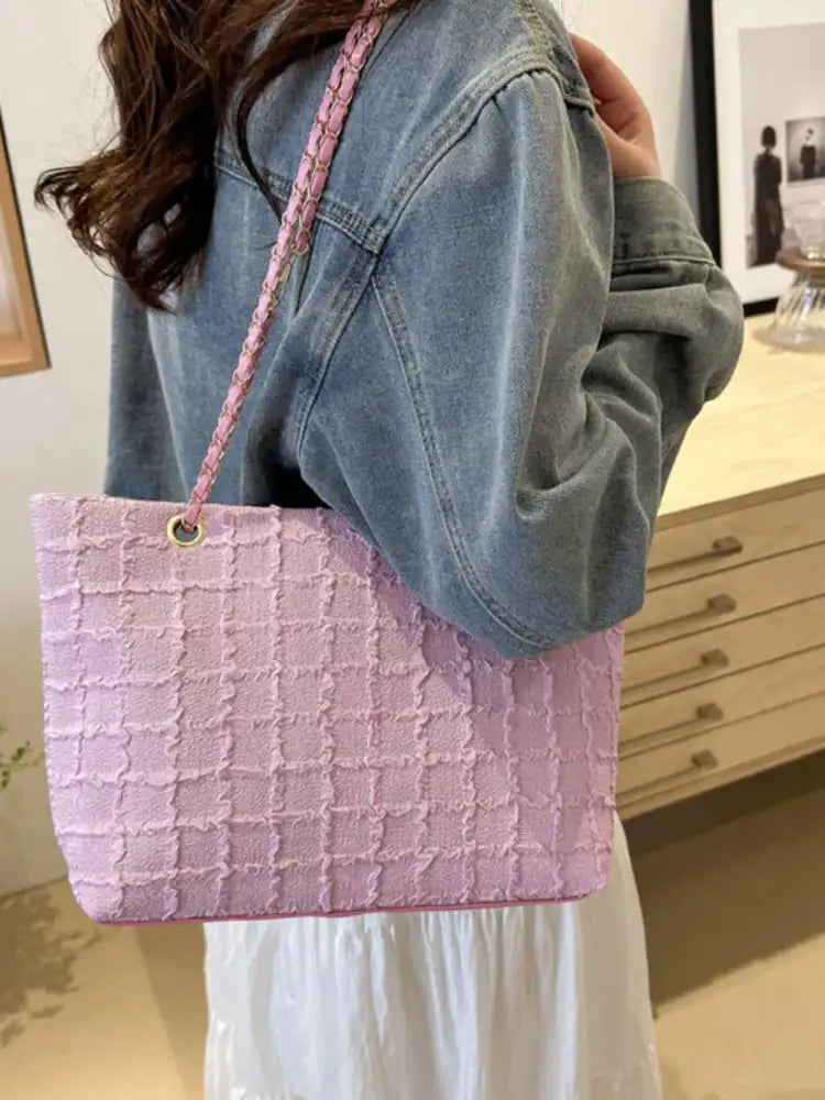 Tweed Chain Shoulder Bag