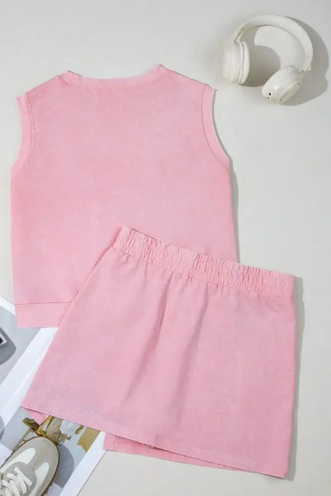 USA Round Neck Tank and Shorts Set