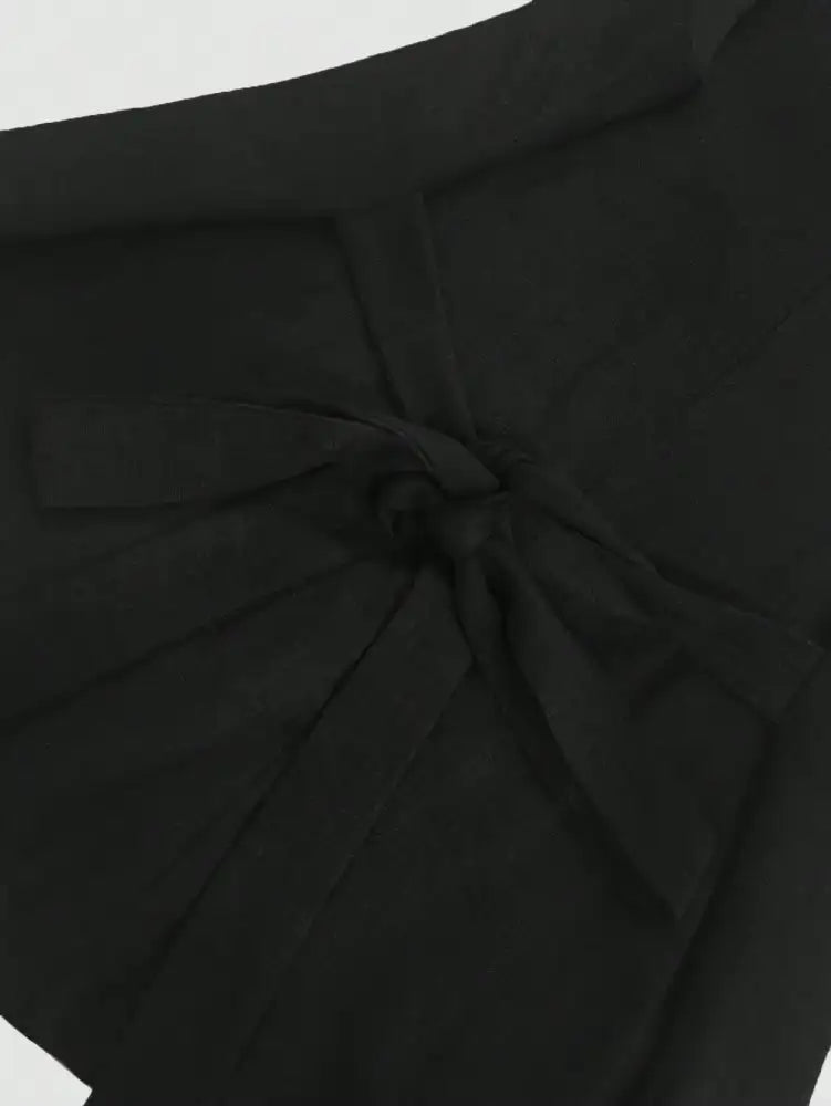 V-Neck Button Detail Vest and Skirt Two-Piece Set