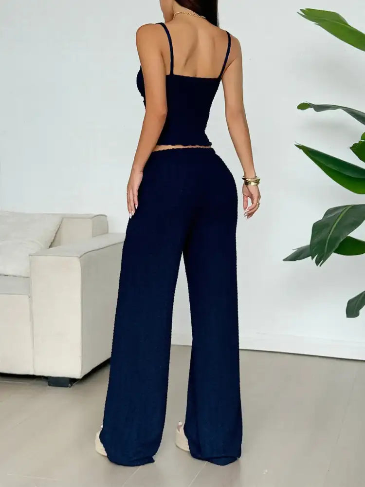 V-Neck Cami and Pants Set