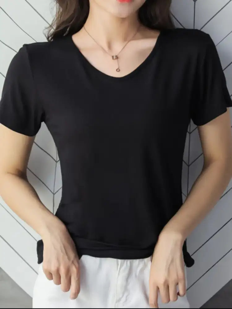 V-Neck Short Sleeve T-Shirt