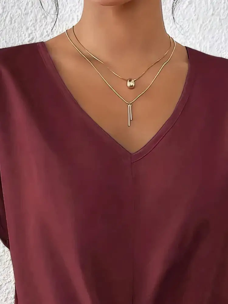 V-Neck Twist Front Top