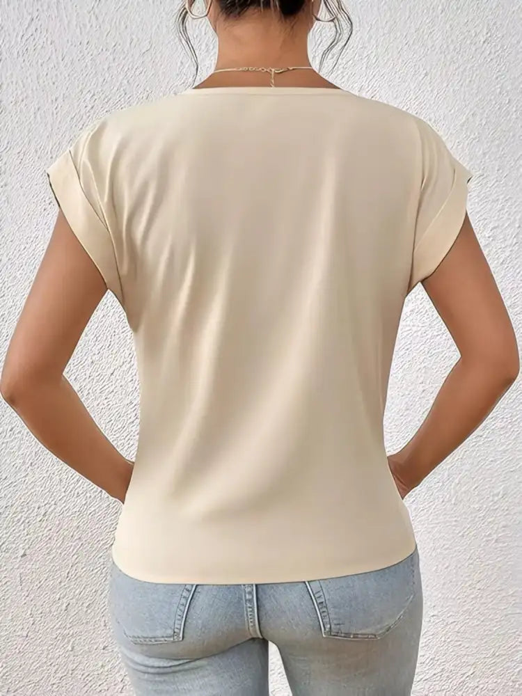 V-Neck Twist Front Top