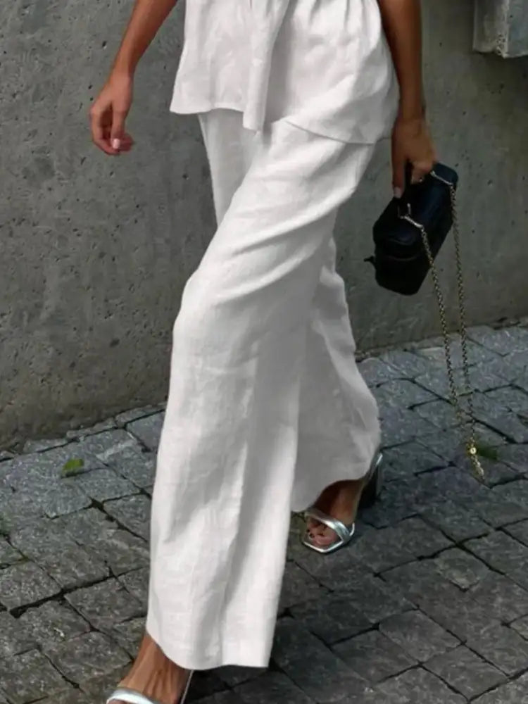 V-Neck Vest and Pants Set