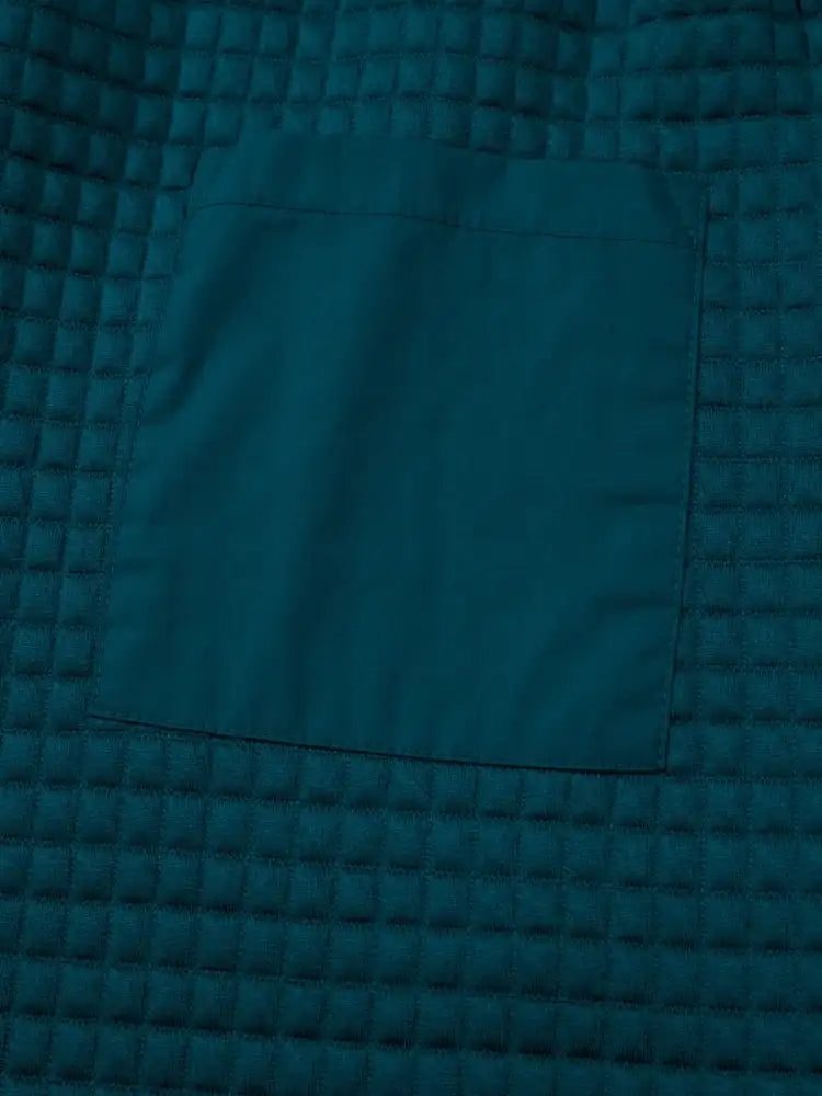 Waffled Textured Raw Edge Patchwork Top and Pants 2pcs Set