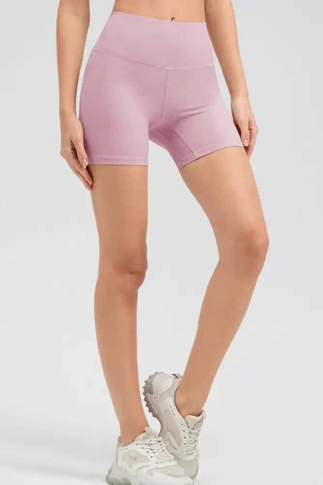 Wide Waistband Slim Fit Sports Shorts