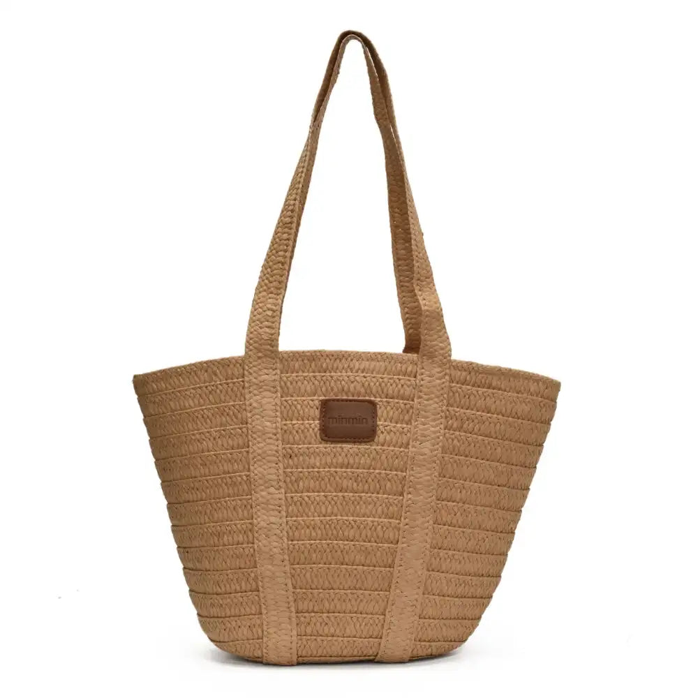Woven Straw Beach Tote Bag