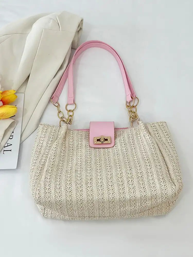 Woven Straw Shoulder Bag
