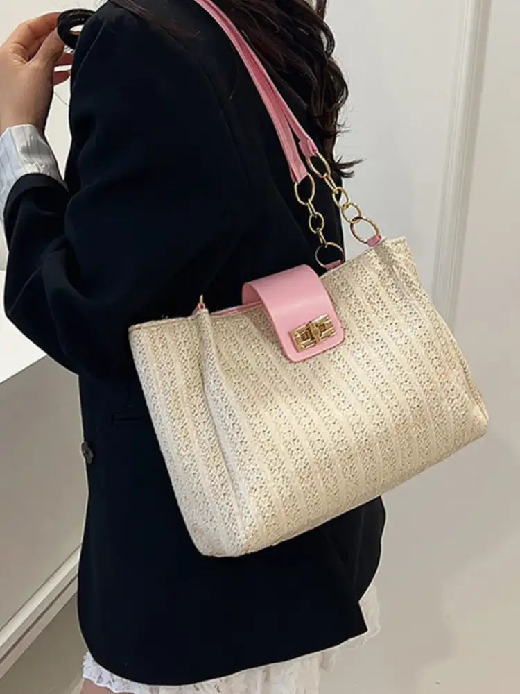 Woven Straw Shoulder Bag