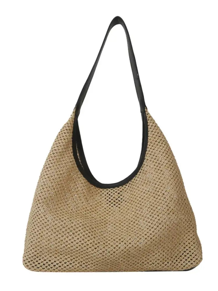 Woven Straw Shoulder Bag
