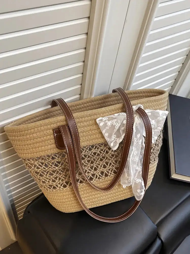Woven Straw Shoulder Bag