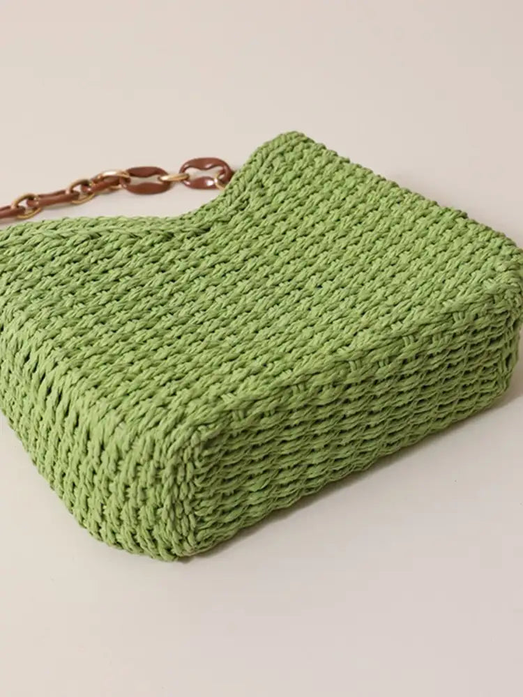 Woven Straw Shoulder Bag