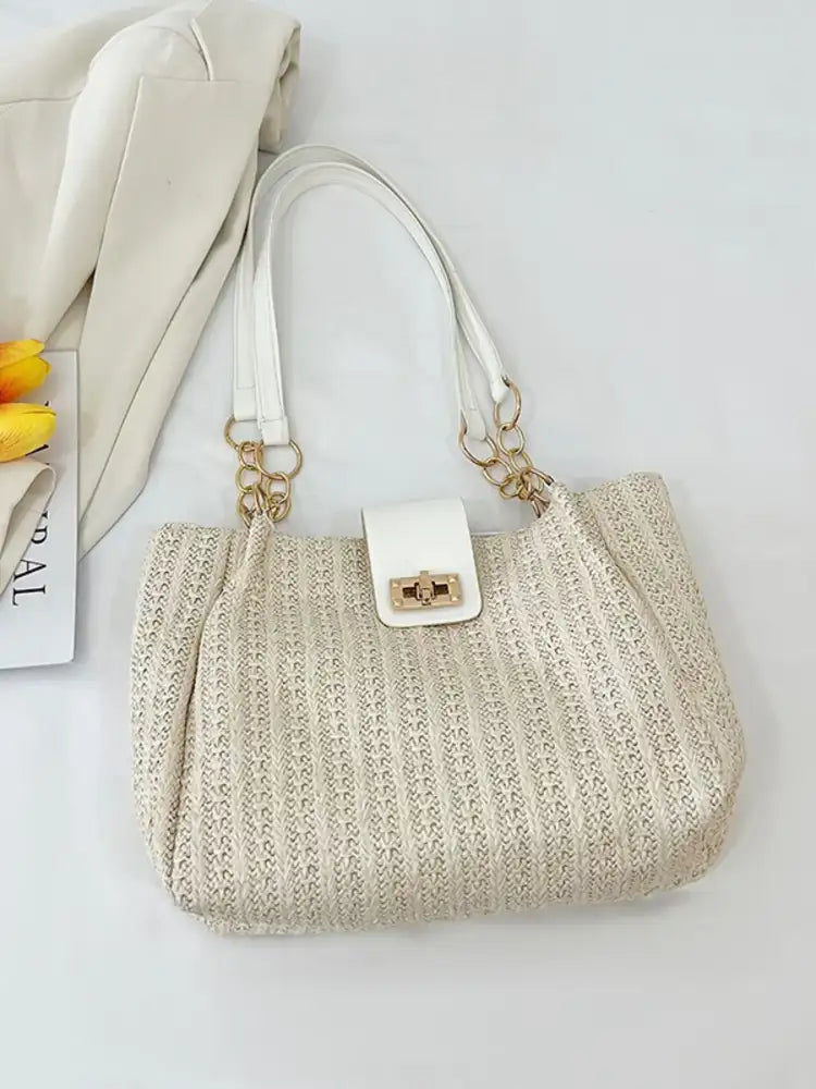 Woven Straw Shoulder Bag