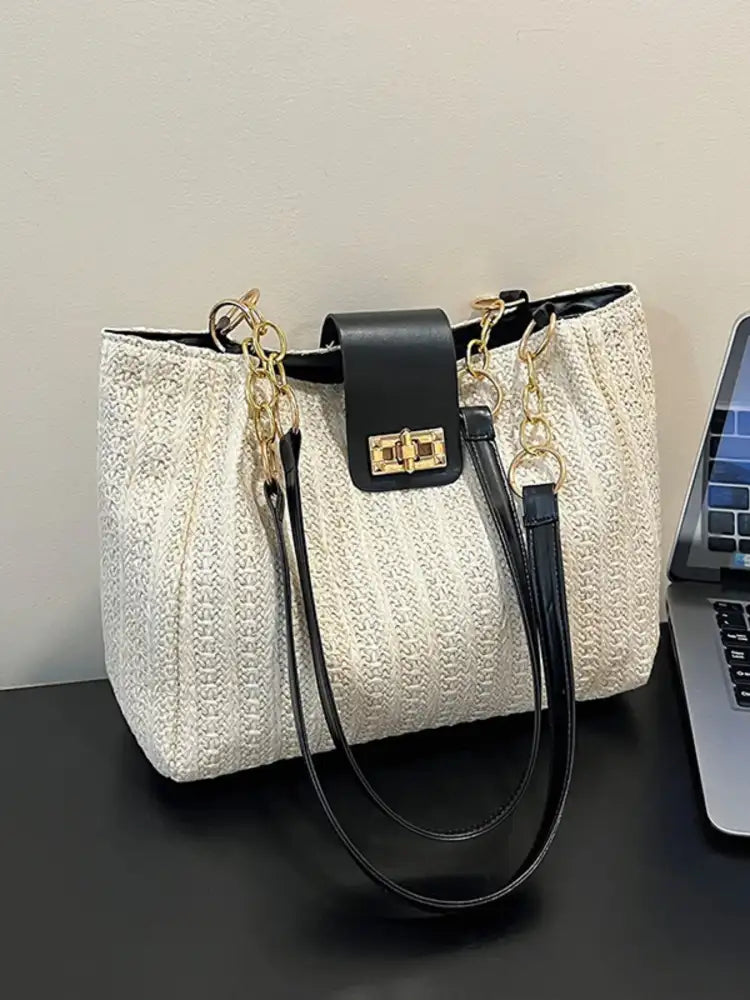 Woven Straw Shoulder Bag