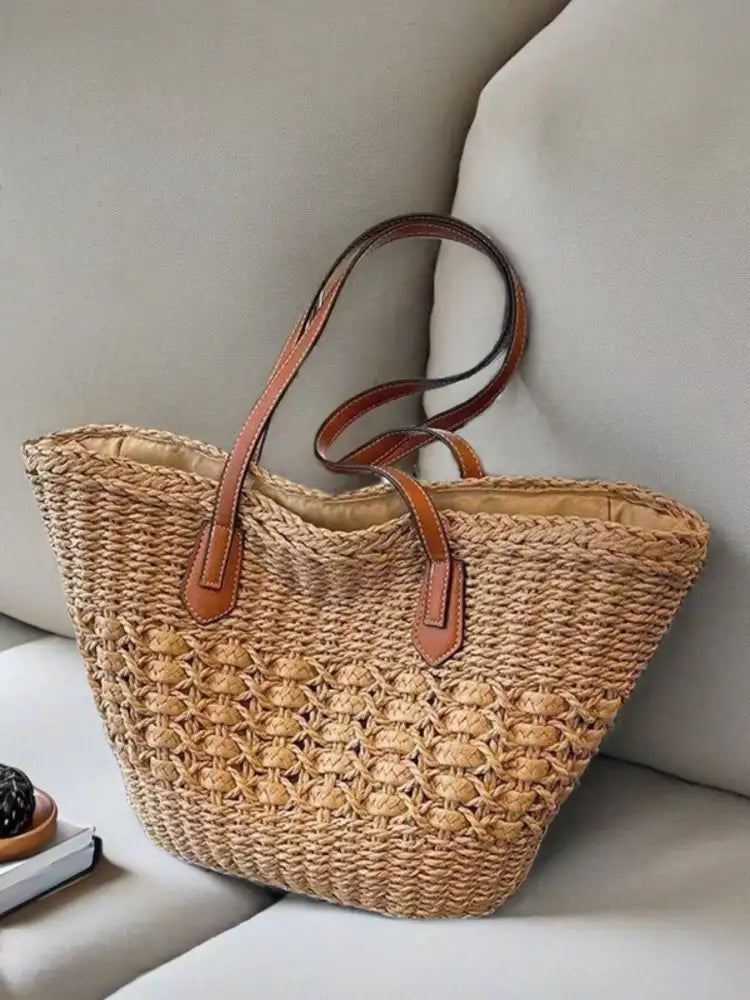 Woven Straw Shoulder Bag