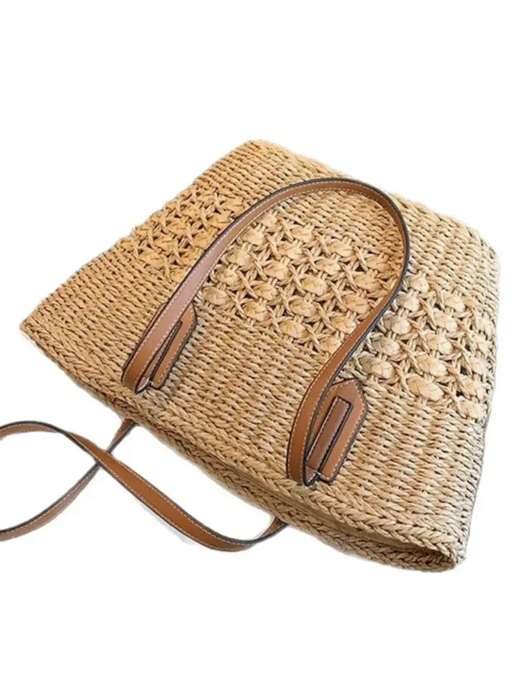 Woven Straw Shoulder Bag