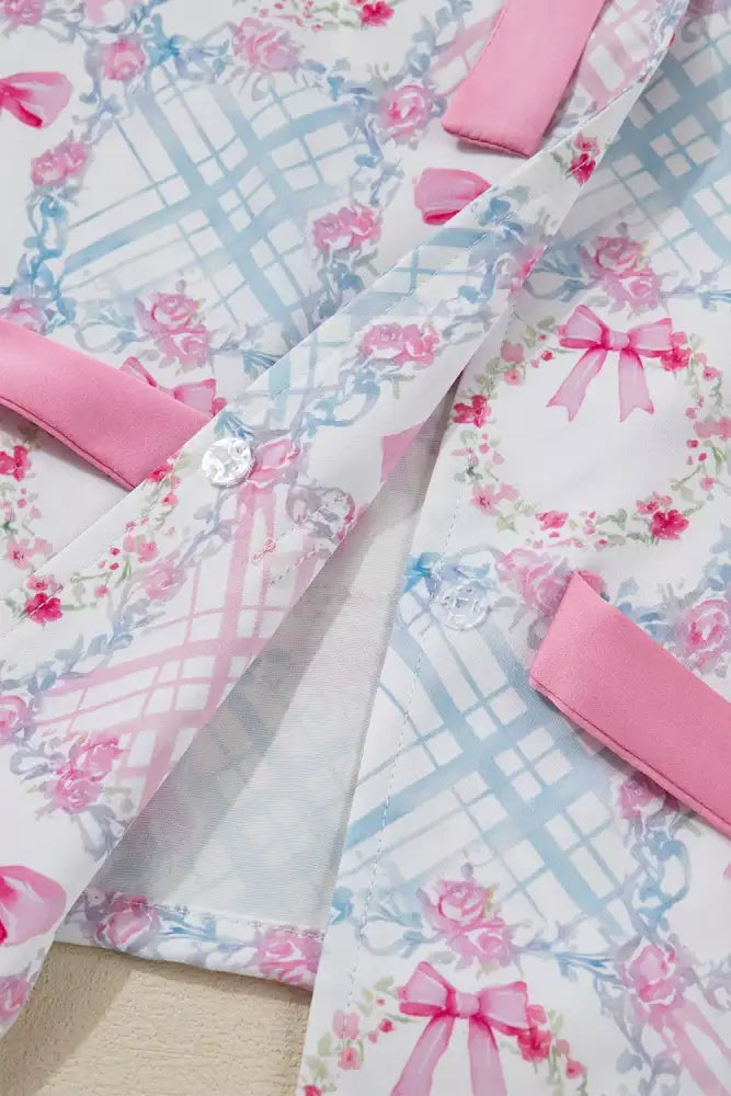 Women’s Frill Drawstring Two-Piece Set Polyester Spandex