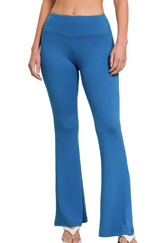 Zenana Buttery Soft Flare Leg High Waist Yoga Pants