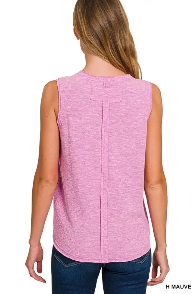 Zenana Cotton Slub Tank & Pants Set