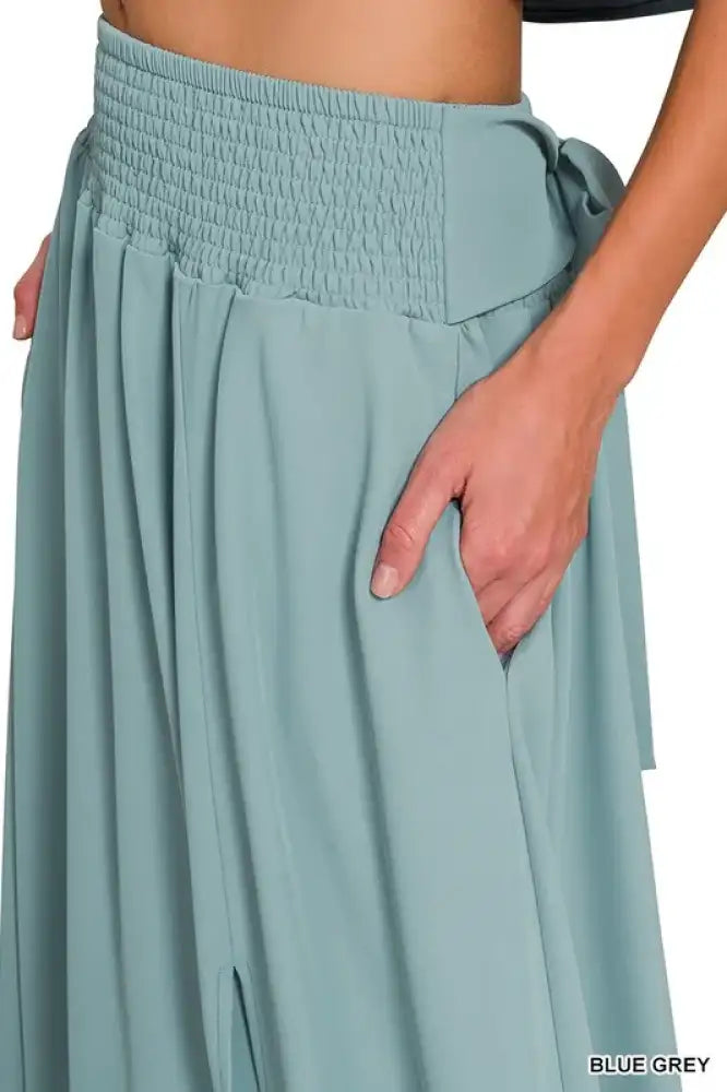 Zenana Heavy Woven Span Crop Tee & Skirt Set