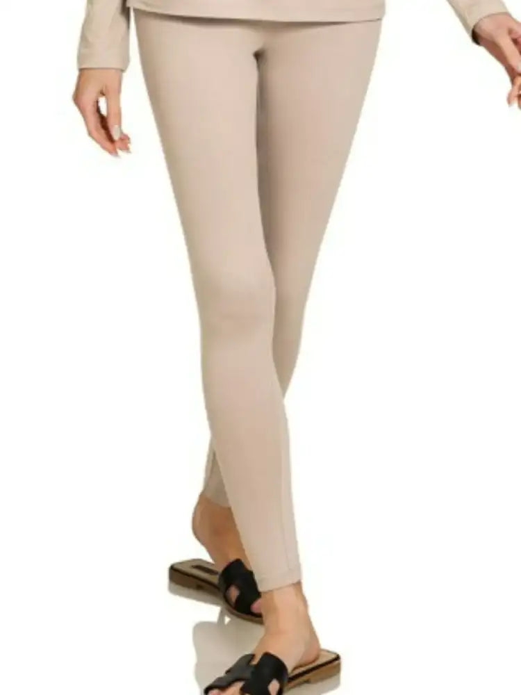 Zenana Microfiber Round Neck Top and Leggings Set