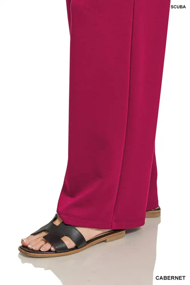 Zenana Scuba Crewneck Sweatshirt and Pants Set