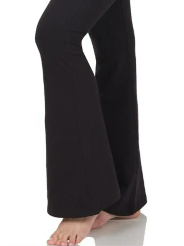 Zenana Wide Waistband Yoga Flare Pants