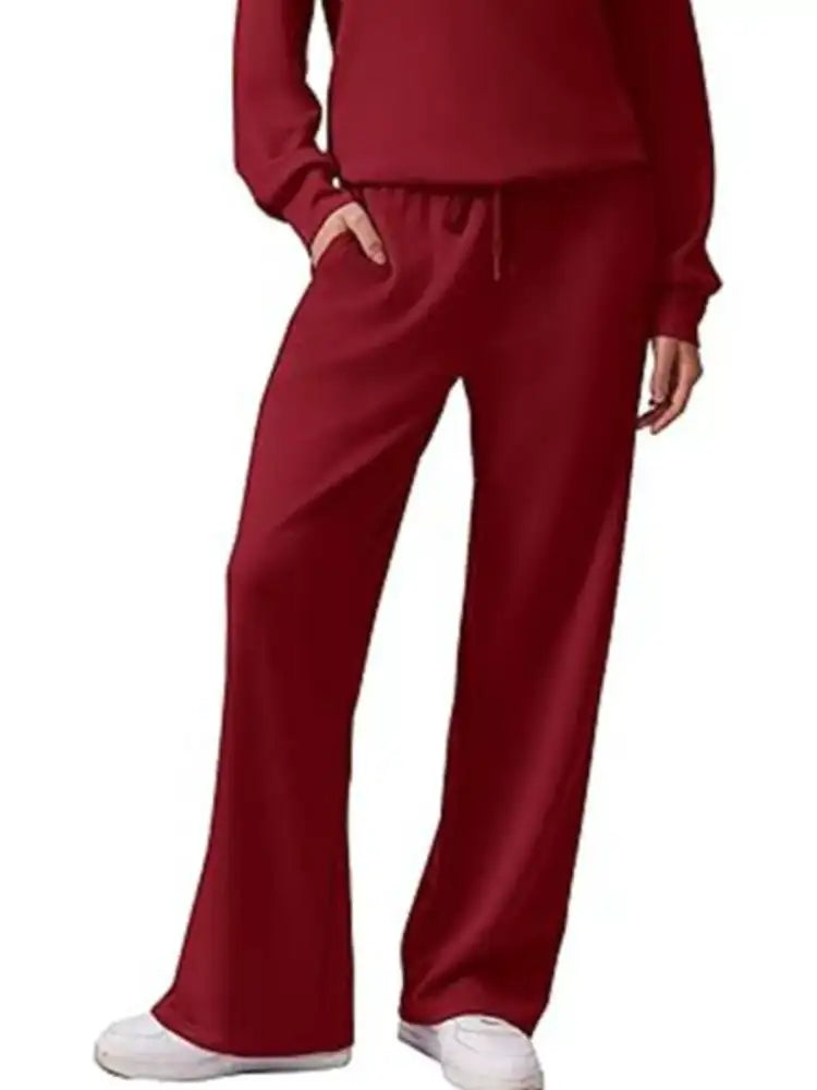 Zip Collar Dropped Shoulder Top and Pants Set