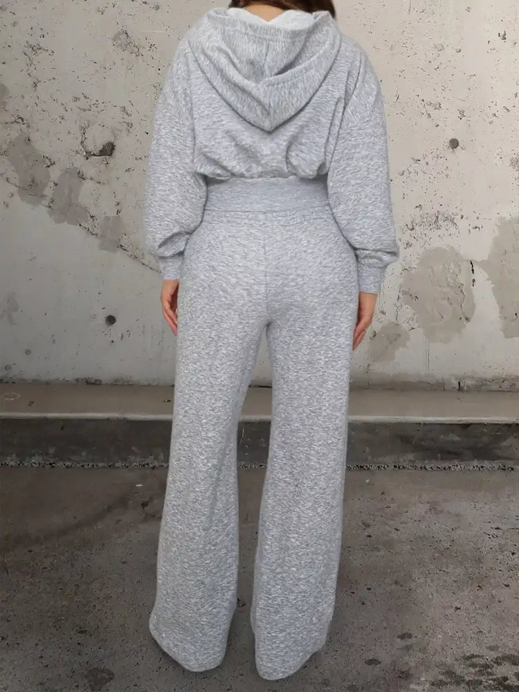 Zip Up Hoodie and Drawstring Pants Set