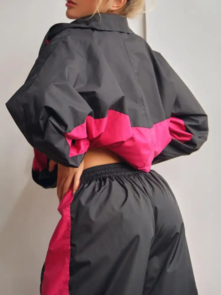 Zip Up Long Sleeve Top and Pants Set